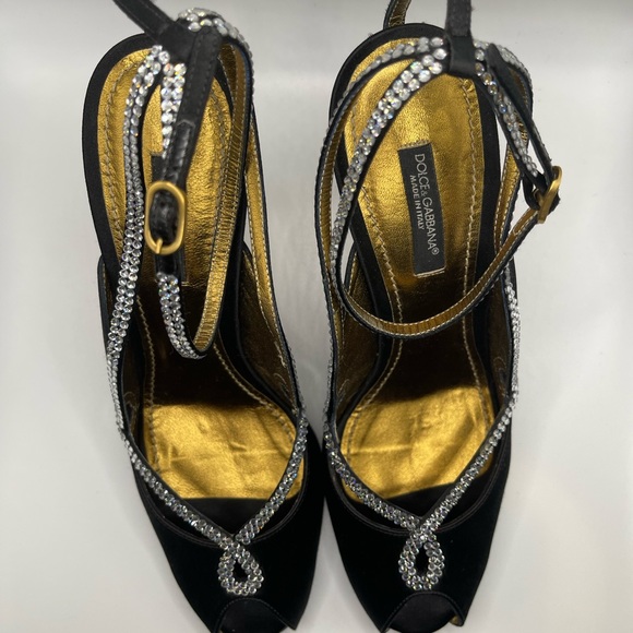 Peep Toe Dolce & Gabbana Satin Pumps - Picture 4 of 16